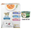 Fancy Feast Medleys Shredded White Meat Chicken Fare Canned Food + Classic Collection Broths Variety Pack Complement Wet Cat Food