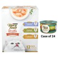 Fancy Feast Medleys White Meat Chicken Primavera Canned Food4 + Creamy Collection Variety Pack Grain-Free Wet Cat Food Topper