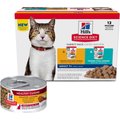 Hill's Science Diet Adult Healthy Cuisine Roasted Chicken & Rice Medley Canned Food + Adult 7+ Tender Dinner Variety Pack Cat Food
