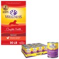 Wellness Complete Health Senior Deboned Chicken & Barley Recipe Dry Dog Food + Canned Dog Food
