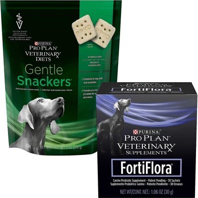 Purina Pro Plan Veterinary Diets Gentle Snackers Hydrolyzed Treats + FortiFlora Probiotic Gastrointestinal Support Dog Supplement, slide 1 of 1