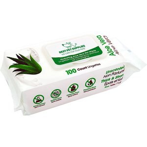 Best Pet Supplies Aloe Vera Cat & Dog Grooming Wipes, 100 count