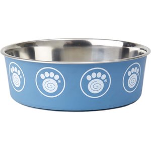 PetRageous Designs Capri Stainless-Steel Dog Bowl, Blue, 8.75-cup
