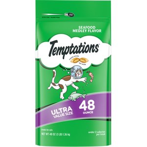 Temptations Classic Seafood Medley Flavor Cat Treats, 48-oz bag