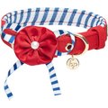 Blueberry Pet Bon Voyage Sea Lover Dog Collar, Timeless Sailor Red, Medium: 13 to 16.5-in neck