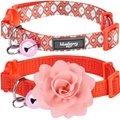 Blueberry Pet The Power of All in One Stunning Plum Adjustable Breakaway Cat Collar with Bell, 2 count, Perfect Orange