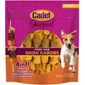 Cadet Gourmet Pork Hide Shish Kabob Chicken, Chicken Liver, & Sweet Potato Dog Treats, 8 count bag