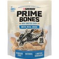 Purina Prime Bones Mini Knotted Chews Rawhide Free Real Duck Dog Treats, 10.2-oz pouch