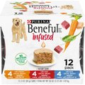 Purina Beneful Infused Pate With Real Lamb, Chicken, Beef Variety Pack Wet Dog Food, 3-oz can, case of 24