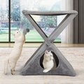 Coziwow by Jaxpety 25.8-in Foldable Cat Tree with Hanging Toys, Grey