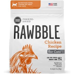 Bixbi RAWBBLE Chicken Recipe Grain-Free Freeze-Dried Cat Food, 3.5-oz bag