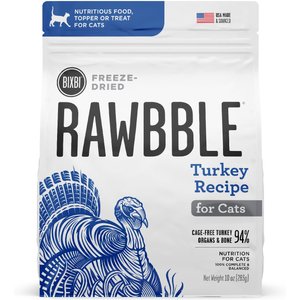 Bixbi RAWBBLE Turkey Recipe Grain-Free Freeze-Dried Cat Food, 10-oz bag