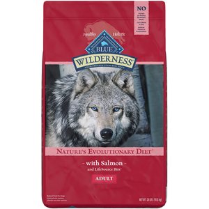Blue Buffalo Wilderness Salmon Recipe Grain-Free Dry Dog Food, 24-lb bag, bundle of 2