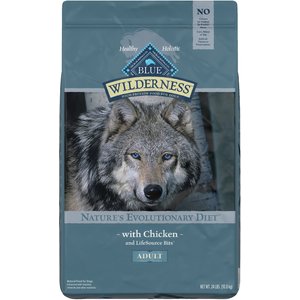Blue Buffalo Wilderness Chicken Recipe Grain-Free Dry Dog Food, 24-lb bag, bundle of 2
