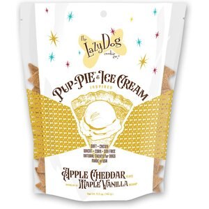 The Lazy Dog Cookie Co. Pup-PIE & Ice Cream Slices Apple Cheddar with Maple & Vanilla Dog Treats, 5-oz pouch