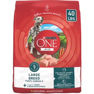 Purina ONE +Plus Natural High Protein Large Breed Formula Dry Puppy Food, 40-lb bag