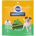 Pedigree Dentastix Fresh Mint Flavored Small/Medium Dental Dog Treats, 9 count