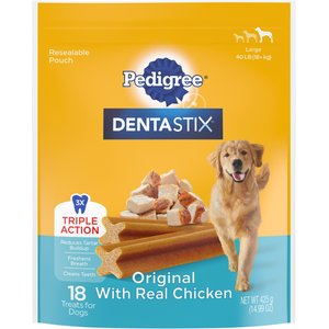 Pedigree Dentastix Large Original Dog Treats, 18 count