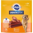 Pedigree Dentastix Bacon Flavor Large Dental Dog Treats, 32 count