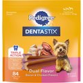 Pedigree Dentastix Dual Flavored Bacon & Chicken Flavored Mini Dental Dog Treats, 84 count