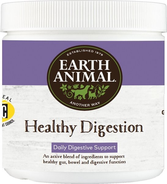 Earth Animal Healthy Digestion Powder Digestive Supplement for Dogs & Cats, 8-oz container slide 1 of 5