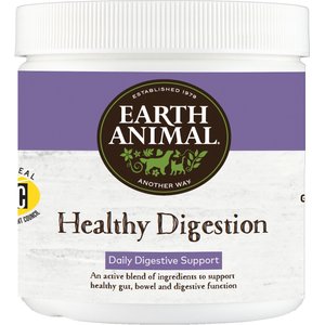 Earth Animal Healthy Digestion Powder Digestive Supplement for Dogs & Cats, 8-oz container