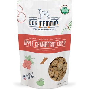 Dog Mamma’s Organic Apple Cranberry Crisp Dog Treats, 6-oz bag
