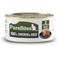 PureBites 100% Pure Chicken & Beef Paté Cat Food Toppings, 2.5-oz can, 12 count