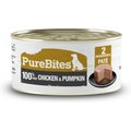 PureBites 100% Pure Chicken & Pumpkin Paté Dog Food Toppings, 2.5-oz can, 12 count