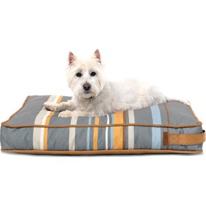 Bark & Slumber Polyfill Lounger Pillow Dog Bed w/ Removable Cover, Grey, Small