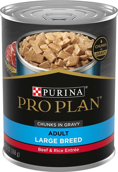 Purina Pro Plan Specialized Adult Large Breed Beef & Rice Entree Canned Dog Food, 13-oz, case of 12, bundle of 2 slide 1 of 9