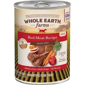 Whole Earth Farms Grain-Free Red Meat Recipe Canned Dog Food, 12.7-oz, case of 12, bundle of 2
