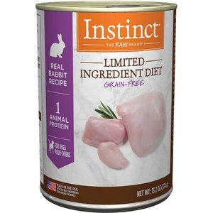 Instinct Limited Ingredient Diet Grain-Free Real Rabbit Recipe Wet Canned Dog Food, 13.2-oz, case of 6, bundle of 2
