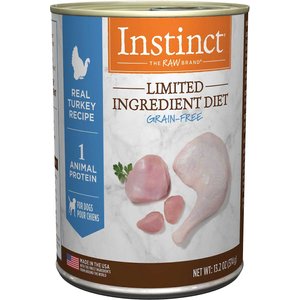 Instinct Limited Ingredient Diet Grain-Free Real Turkey Recipe Wet Canned Dog Food, 13.2-oz, case of 6, bundle of 2