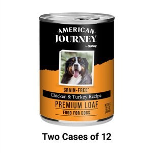 American Journey Chicken & Turkey Recipe Grain-Free Canned Dog Food, 12.5 oz, case of 12, bundle of 2