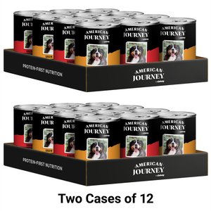 American Journey Poultry & Beef Variety Pack Grain-Free Canned Dog Food, 12.5-oz, case of 12, bundle of 2