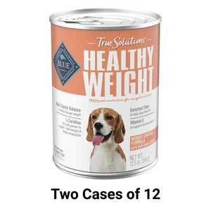 Blue Buffalo True Solutions Fit & Healthy Weight Control Formula Wet Dog Food, 12.5-oz, case of 12, 12.5-oz, case of 12, bundle of 2