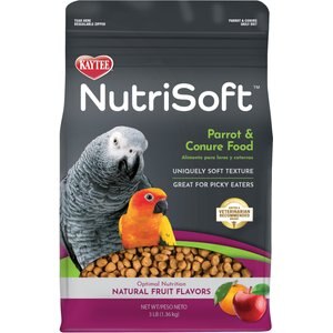 Kaytee NutriSoft Parrot & Conure Bird Food, 3-lbs