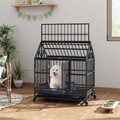 Coziwow by Jaxpety Double Door Heavy Duty Dog Crate & Removable Pan, 40.9-in