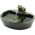 Sunnydaze Decor Ceramic Solar Frog Outdoor Water Fountain
