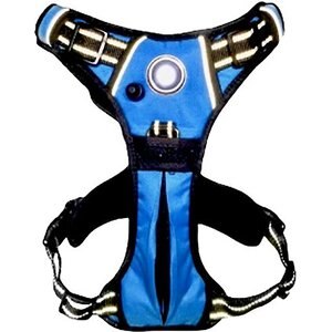 Headlight Harness LED Light Dog Harness, Blue, Large