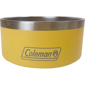 Coleman Stainless Steel Dog Bowl, 64-oz, Yellow