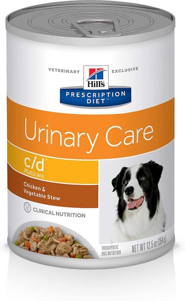 Hill's Prescription Diet c/d Multicare Urinary Care Chicken & Vegetable Stew Flavor Wet Dog Food, 12.5-oz, case of 12, bundle of 4 slide 1 of 11