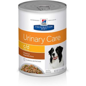Hill's Prescription Diet c/d Multicare Urinary Care Chicken & Vegetable Stew Flavor Wet Dog Food, 12.5-oz, case of 12, bundle of 4