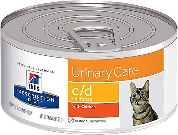 Hill's Prescription Diet c/d Multicare Urinary Care with Chicken Wet Cat Food, 5.5-oz, case of 24, bundle of 4 slide 1 of 11