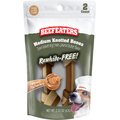 Beefeaters Peanut Butter Medium Knotdbone Rawhide Free Dog Treat, 2.32-oz bag, case of 12