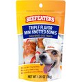 Beefeaters Triple Flavor Mini Knotted Bone Jerky Dog Treat, 1.26-oz, case of 12
