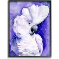 Stupell Industries Space Watercolor Animal Purple Painting Bird Wall Décor, Black Framed, 11 x 1.5 x 14-in