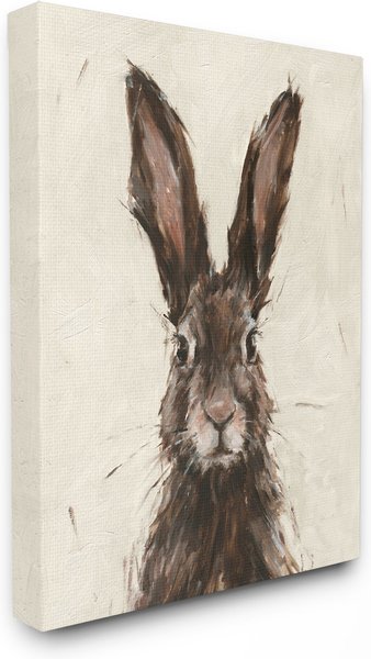 Stupell Industries European Hare Portrait Painting Small Pet Wall Decor, Canvas, 36 x 1.5 x 48-in slide 1 of 6