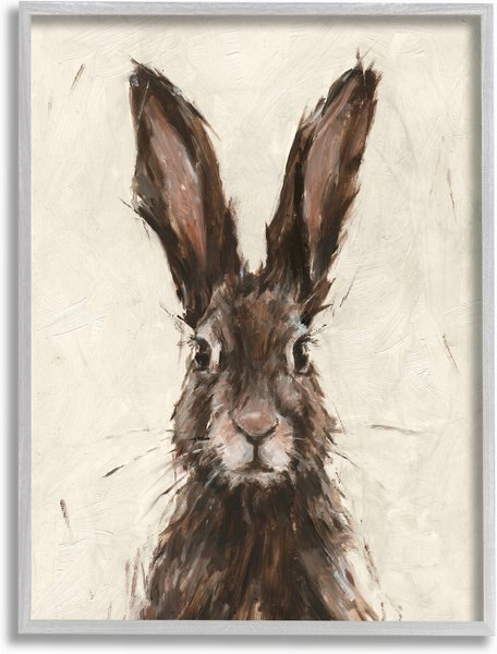 Stupell Industries European Hare Portrait Painting Small Pet Wall Décor, Gray Framed, 16 x 1.5 x 20-in slide 1 of 7